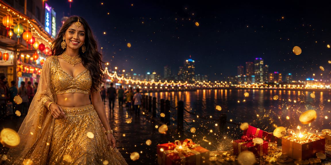 Young woman registering on mobile app in Mumbai